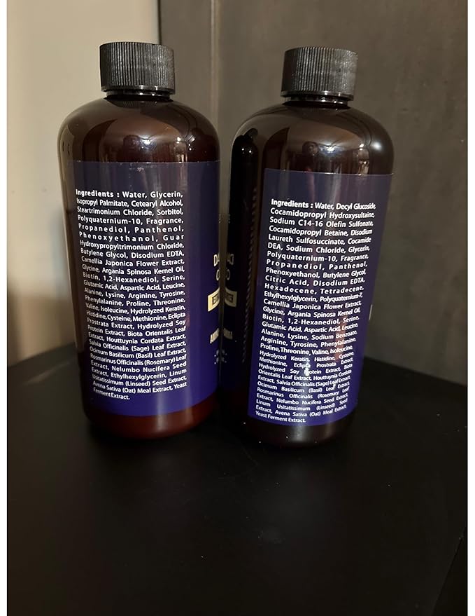 Korean Damage Repair Shampoo & Conditioner Set – Restorative, Strengthening Hair growth Products Routine – Sulfate Free, Paraben Free, for All Hair Types, 16 fl oz