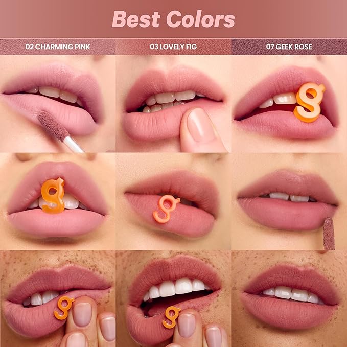 COLORGRAM NUDE BLUR TINT 08 HIP CHOCOLATE | K-Beauty Makeup, Soft-Focus Matte Lip Stain, 2-in-1 Lip & Cheek