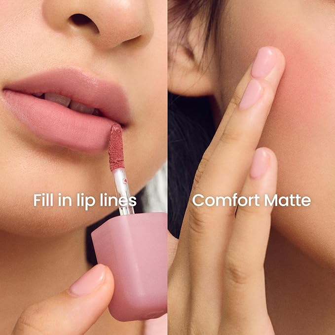 COLORGRAM NUDE BLUR TINT 01 SALMON BEIGE | K-Beauty Makeup, Soft-Focus Matte Lip Stain, 2-in-1 Lip & Cheek | Lightweight Blurring Tint for a Smooth & Airbrushed Finish, Non-Sticky Formula