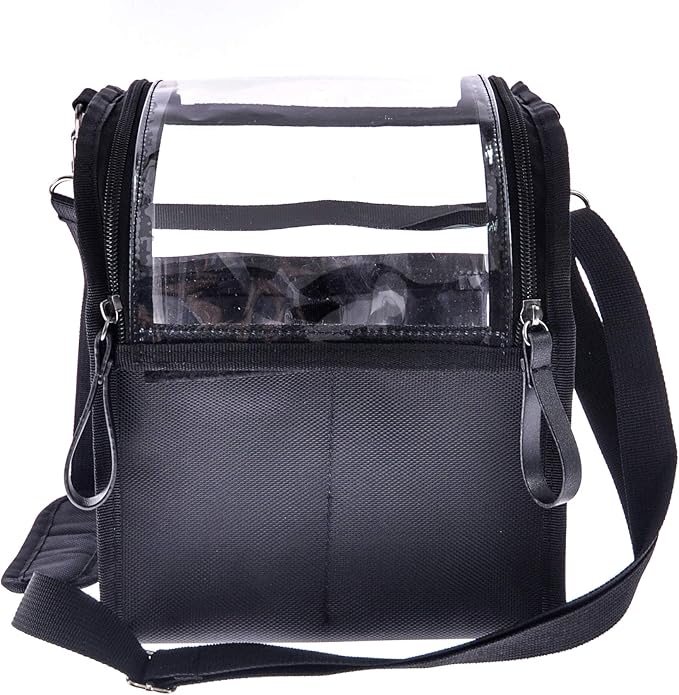 Trave Medium Makeup Brush Buddy Makeup Brush Holder Bag Cosmetic Kits Beauty Accessories Storage Organizer Bag with 4 Dividers & Shoulder Straps