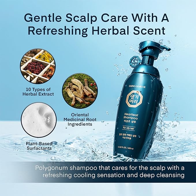 Daeng Gi Meo Ri Hair Loss Care Set - Shampoo for Oily Hair + Treatment for All Hair Types, 13.5 FL. OZ. Each