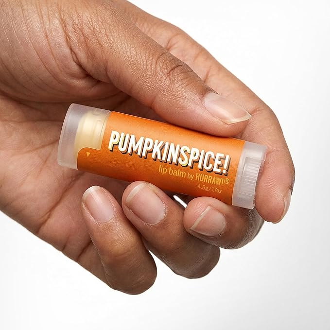Hurraw! Pumpkin Spice Lip Balm: Organic, Certified Vegan, Cruelty and Gluten Free. Non-GMO, 100% Natural Ingredients. Bee, Shea, Soy and Palm Free. Made in USA