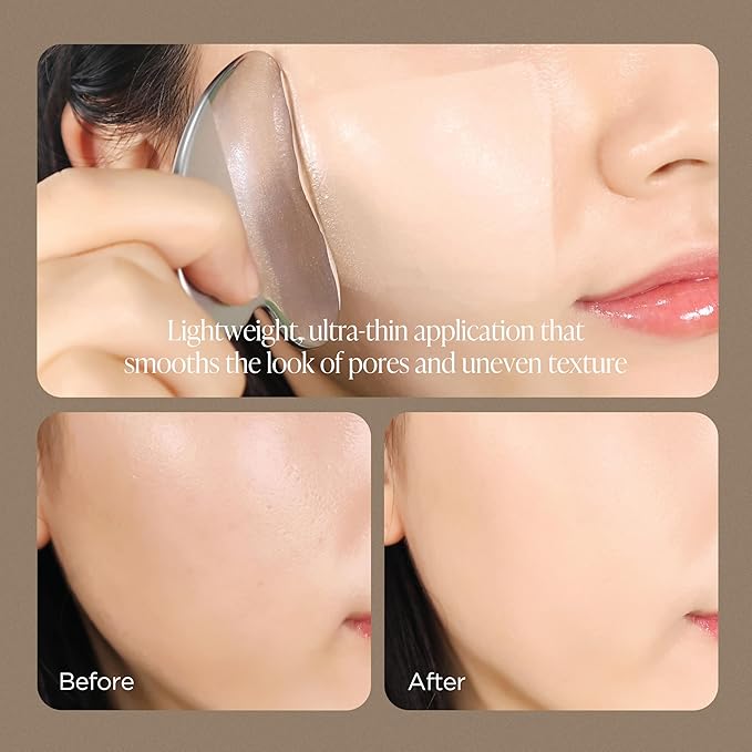Piccasso Curved Makeup Spatula for Foundation, Stainless Steel Base Makeup Tool with Synthetic Leather Case, Thin Smooth Application for Even Coverage and Natural Skin-Like Finish