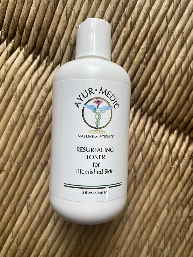 Ayur-Medic Resurfacing Toner – Gentle Facial Exfoliator That Hydrates Skin and Promotes a Fresh, Radiant Complexion, 8 oz