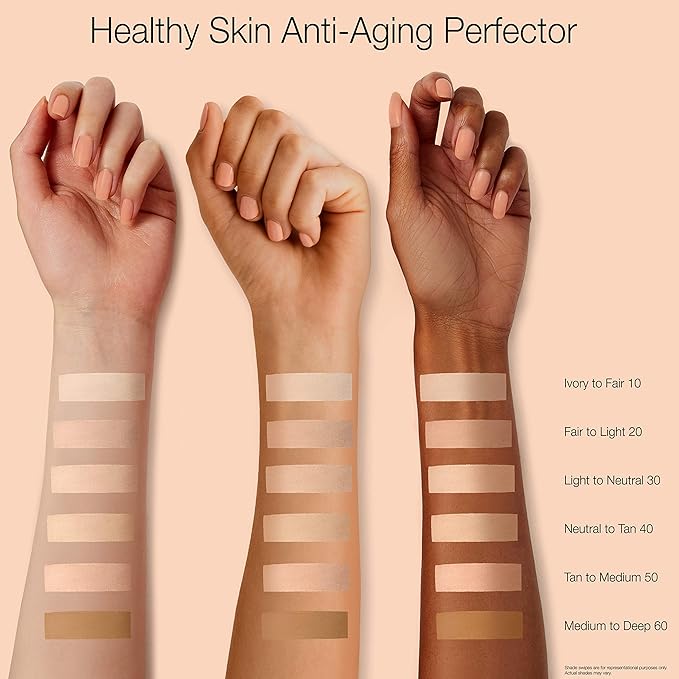 Neutrogena Healthy Skin Anti-Aging Perfector Tinted Facial Moisturizer and Retinol Treatment with Broad Spectrum SPF 20 Sunscreen with Titanium Dioxide, 50 Tan to Medium, 1 fl. oz (Pack of 2)