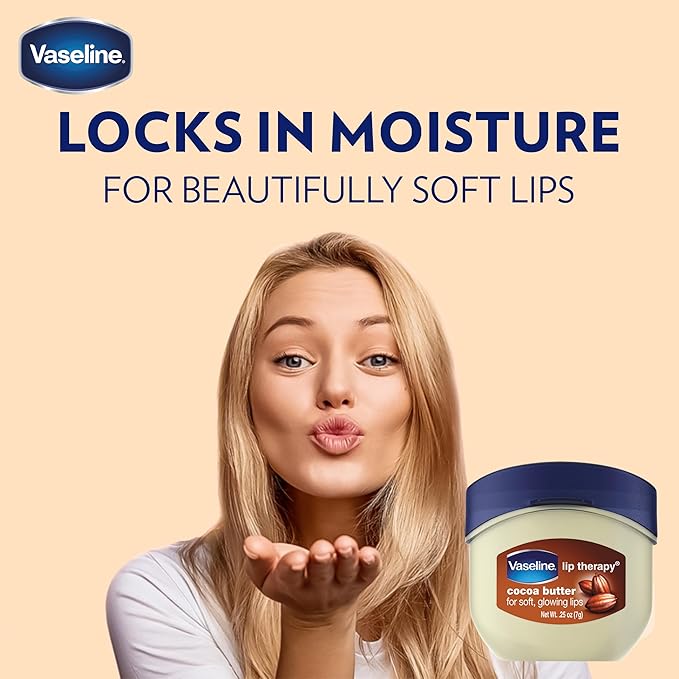 Vaseline Lip Therapy Cocoa Butter.25 oz (Pack of 8)