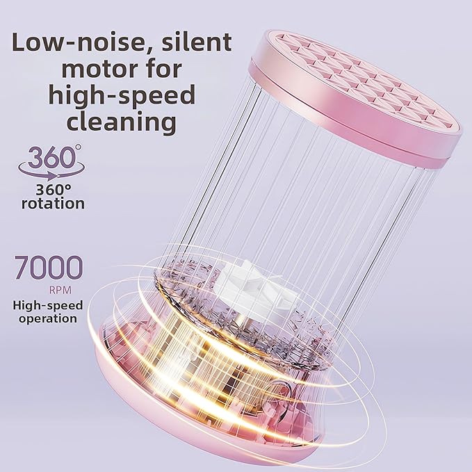 Electric Makeup Brush Cleaner- 7000 RPM USB Automatic Makeup Brush Cleaner Machine Set for Makeup Brush and Sponges