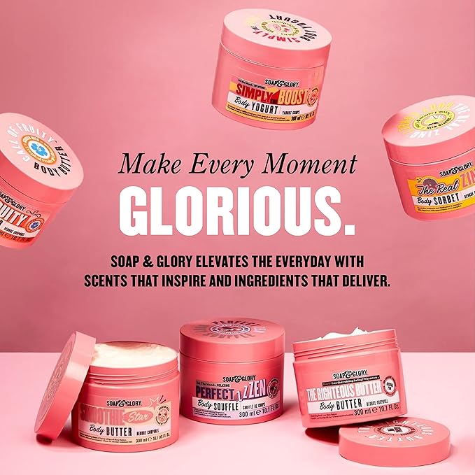 Soap & Glory Original Pink The Scrub Of Your Life Exfoliating Body Scrub - Smoothing & Buffing Vegan Scrub - Rose & Bergamot Body Polish with Shea Butter & Vitamin E (200ml, 2 pack)