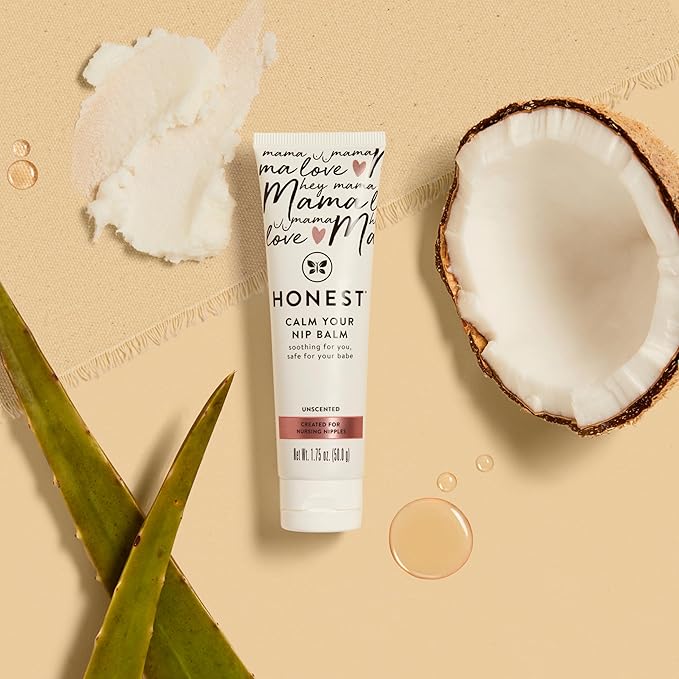 The Honest Company Mama Calm Your Nip Balm, Nourishing Soothing Nipple Cream for Nursing, Naturally Derived and Safe Sensitive Baby Skin, 1.75 fl oz