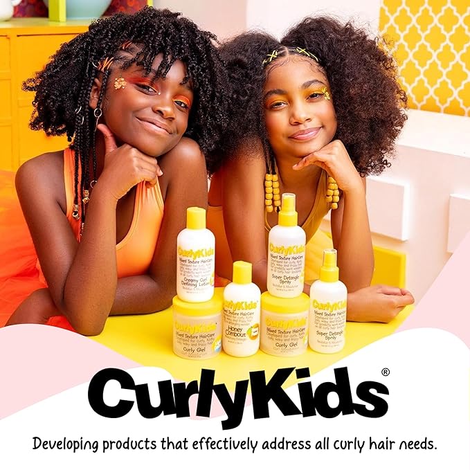 CurlyKids Frizz Control Paste - Anti-Frizz Styling Paste for Curly, Kinky, Coily & Mixed-Texture Hair - Smooth Edges, Tame Flyaways, Maximum Moisture, No Sticky Residue Formula for Kids Haircare, 6oz
