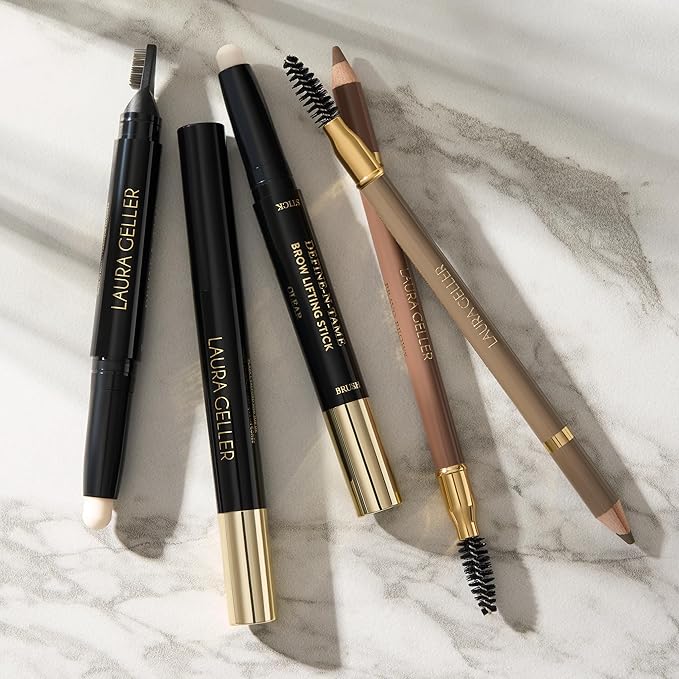 LAURA GELLER NEW YORK Bravo Brows Soft Pencil + Brush, Medium Brown
