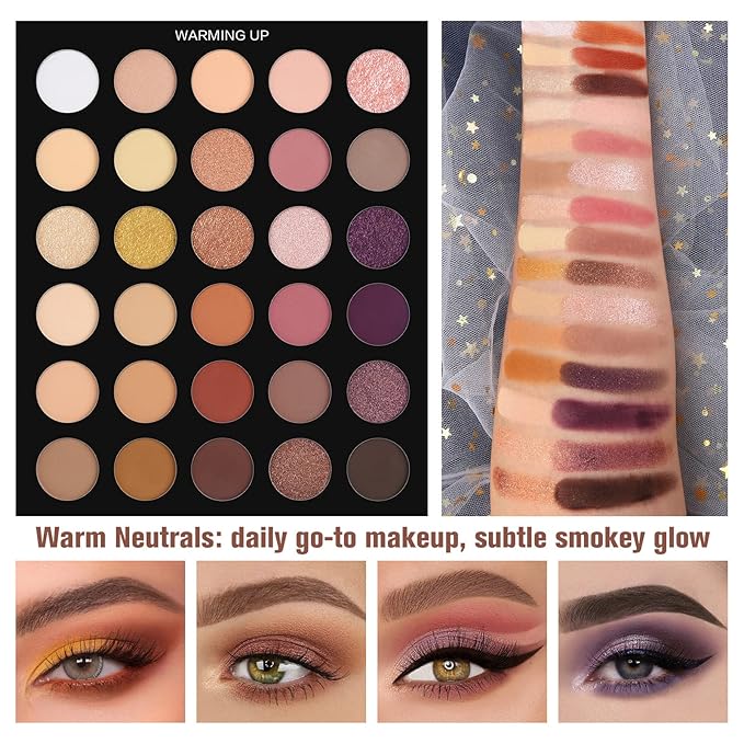 UCANBE Pretty All Set Eyeshadow Palette Pro 86 Colors Makeup Kit Matte Shimmer Eye Shadow Highlighters Contour Blush Powder All In One Makeup Pallet Holiday Christmas Valentine's Day Gift Set