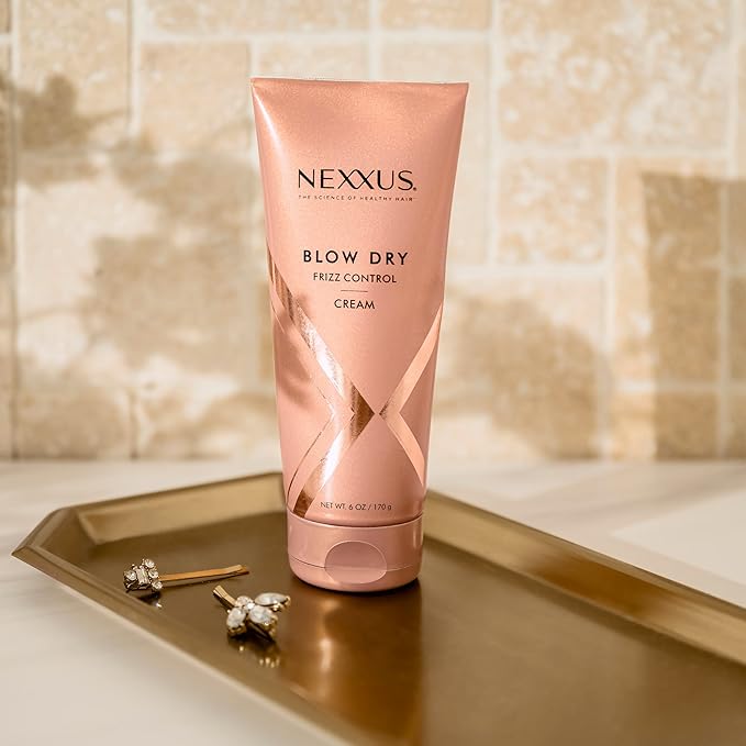 Nexxus Blow Dry Cream Frizz Control for Weightless Style & Volume,with StyleProtect Technology 6 oz,(Pack of 2)