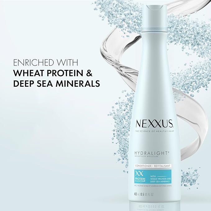 Nexxus Hydralight Conditioner for Hydration for Oily Roots and Dry Ends Silicone FreeHair Care Powered by Aquabank Booster Technology with Glycerin 13.5 oz