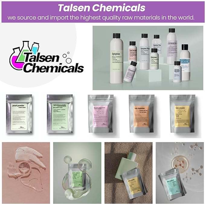 Allantoin Powder 2 Oz Cosmetic Grade for DIY Emulsion Cream Lotion Skin Care (2 oz. / 56 Grams), Allantoin Helps to Hydrate The Skin by Talsen Chemicals