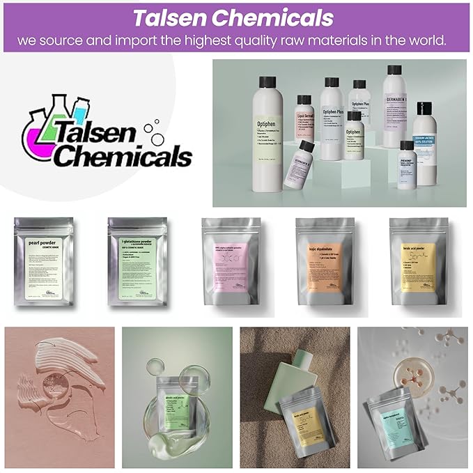 Allantoin Powder Cosmetic Grade 1 Oz / 28 Grams - Organic Allintoin for DIY Emulsion Cream Lotion Skin Care - Hydrates & Promotes Exfoliating Dry Skin Ideal for Skincare by Talsen Chemicals