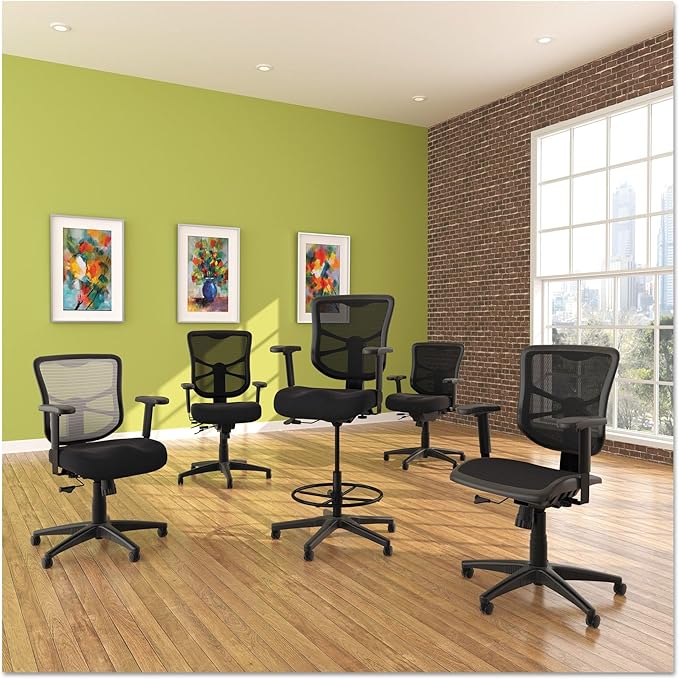 Alera Elusion Series Mesh High-Back Multifunction Chair, Black