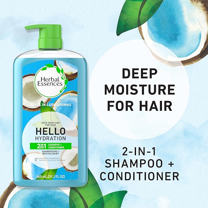 Herbal Essences Hello hydration 2in1 shampoo conditioner, 29.2 Fl Oz (Pack of 2)