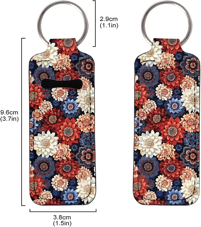 Pensura Chapstick Holder Keychain Fashion 5 Pcs Car Keychain Holder Portable Chapstick Holder Keep from Scratched and Dust