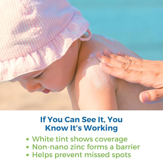 Waxhead Baby Sunscreen SPF 35, 25% Non-Nano Zinc Oxide Mineral Sunscreen for Babies, Infants & Toddlers, Kids Sunblock Face and Body Lotion, Tear-Free, Reef-Safe (4 oz)