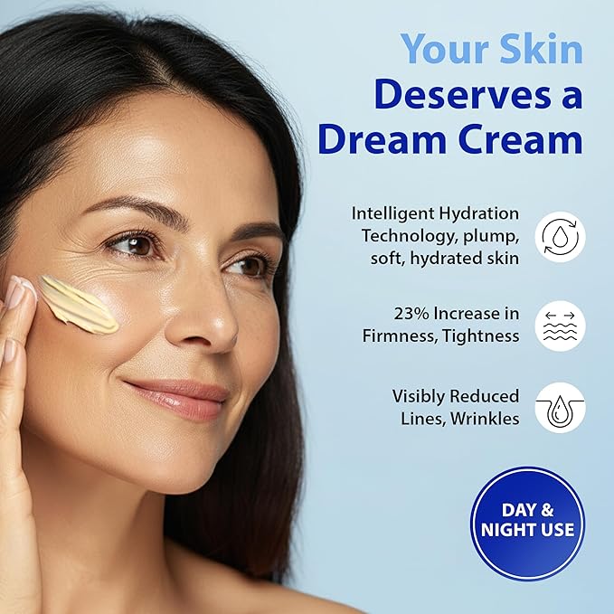 Dr. Denese HydroShield Dream Cream 3.4 oz – Advanced Moisturizer with Retinol, Peptides and Ceramides for Smooth Radiant Skin, Improved Elasticity and Deep Hydration – Doctor Developed, Cruelty Free