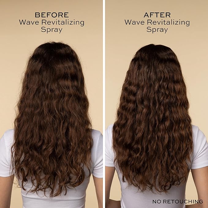 John Frieda Dream Curls Wave Revitalizing Spray, Light Moringa Oil Spray for Wavy Hair, Curly Girl Method Approved, Anti Frizz Curl Defining Spray, 5 Oz