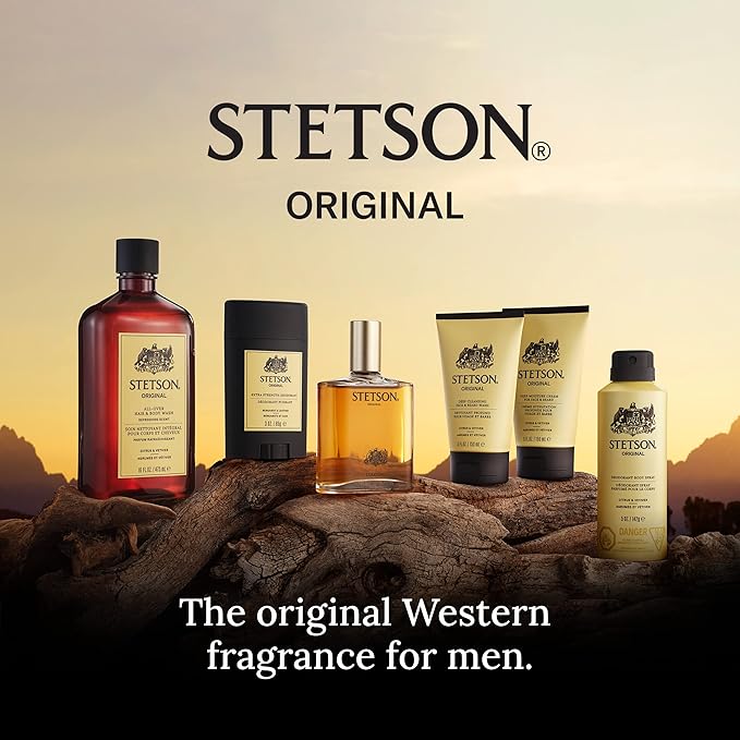 SCENT BEAUTY STETSON Personal Care Face & Beard Moisturizer Facial Moisturizer for Men - Cream for Face & Beard - 5 oz - 3 Pack - Original Fragrance