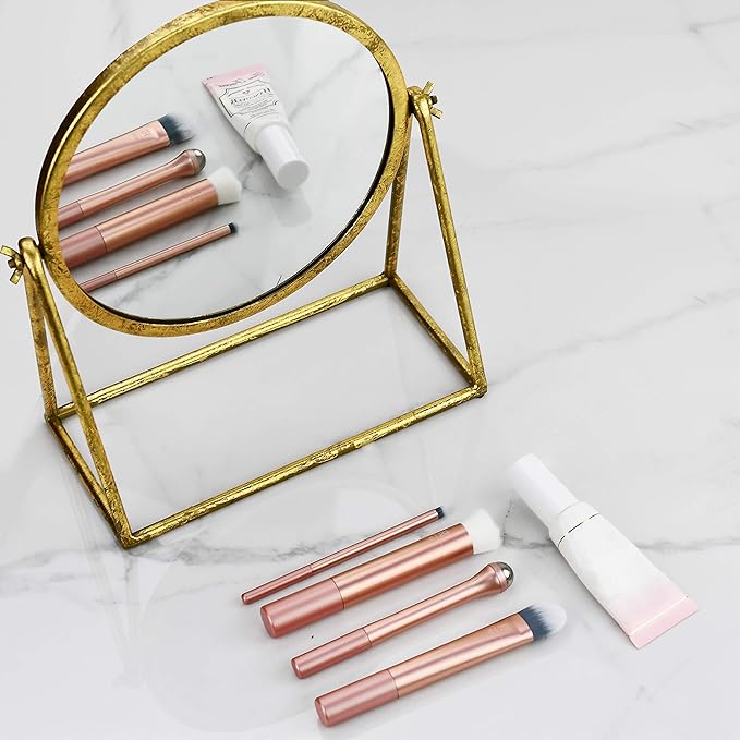 Real Techniques Prep and Prime Makeup Brush Set, Ideal for Exfoliating & Applying Primers, Moisturizers, & Serums, Skincare Tools, Synthetic Bristles, Cruelty-Free & Vegan, 4 Piece Set