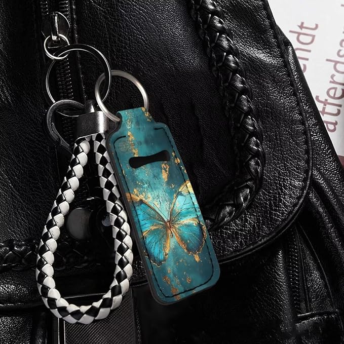 Pensura Chapstick Holder Keychain Fashion 5 Pcs Car Keychain Holder Portable Chapstick Holder Keep from Scratched and Dust
