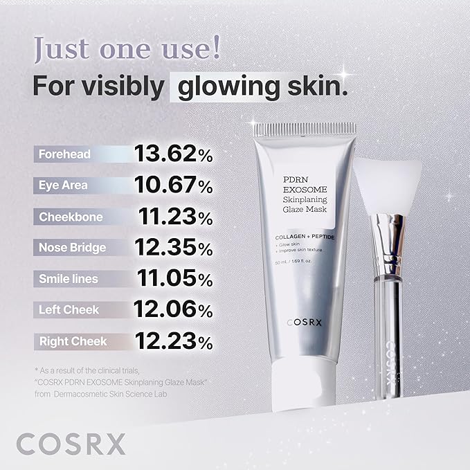 COSRX PDRN EXOSOME Glaze Wrapping Mask with SALMON DNA PDRN, Easy Peel-Off Overnight Mask for Glass Skin, Firmness, Elasticity & Skin Texture Care,1.69 fl. Oz, Korean Skin Care