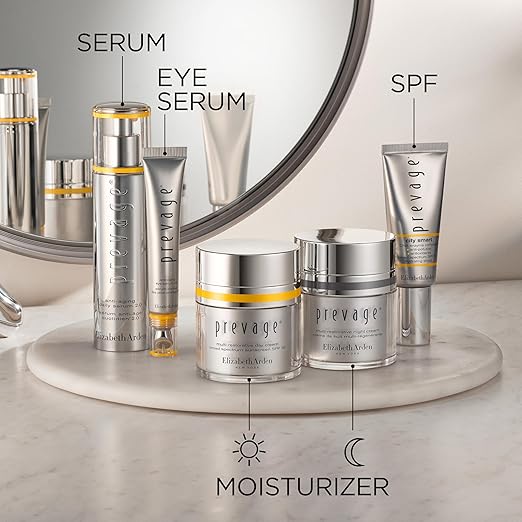 Elizabeth Arden PREVAGE Anti-Aging Face Moisturizer Cream for Women, SPF 30 Broad Spectrum Sunscreen, Reduces Fine Lines & Wrinkles, With Antioxidant Idebenone Technology, 1.7 Oz