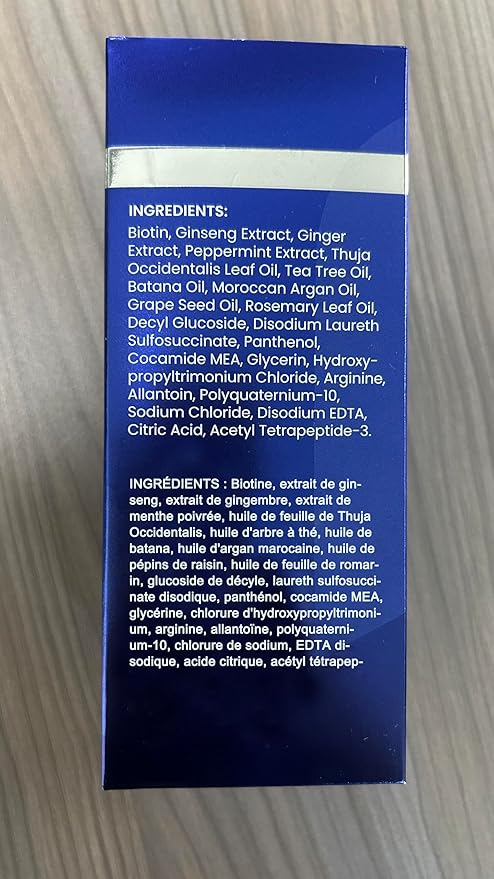 Biotion Hair Growth Shampoo for Men: Natural Thickening Shampoo with Tea Tree Oil Ginseng Mint for Hair Loss and Thinning Hair - 10.1 fl.oz, Dark Blue