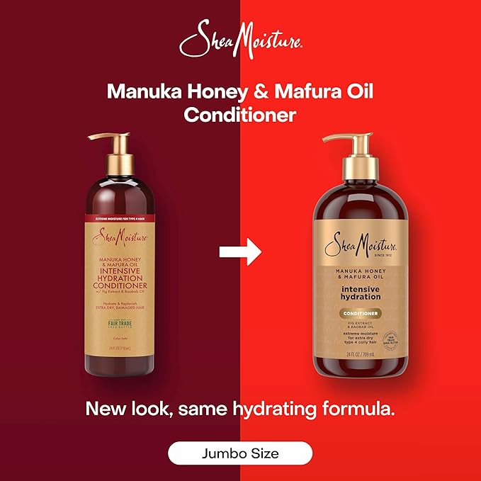 SheaMoisture Intensive Hydration Conditioner Manuka Honey & Mafura Oil for Extra Dry, Damaged Hair, Paraben-Free 24 oz