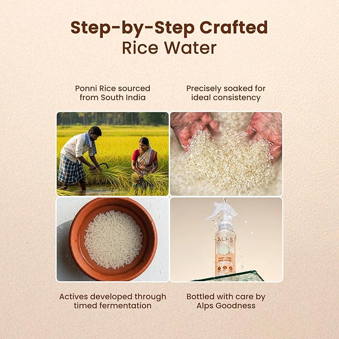 Fermented Rice Water Spray for Hair & Skin | Korean Glass Skin Hydrating Leave-In Mist for Shine, Smoothness & Frizz Control | Lightweight Daily Toner | 3.38 Fl Oz (100ml)