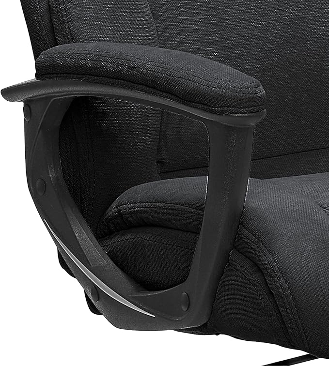 Serta Connor Executive Office Chair, Ergonomic Computer Chair with Layered Body Pillows, Contoured Lumbar, Adjustable Seat, Microfiber Fabric, Black