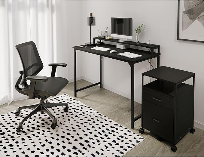 WorkPro® 1000 Series Ergonomic Mesh/Mesh Mid-Back Task Office Chair, Black/Black, BIFMA Compliant