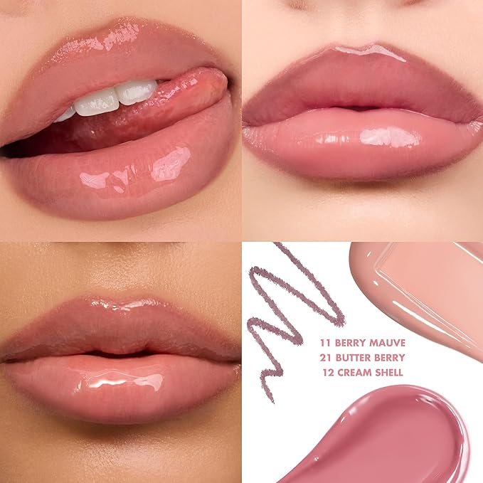 rom&nd Volume Hack Trio Berry Nude Set | 3-Step Plumping Lip Kit for Defined, High-Shine Lips | TikTok Viral Cool-Tone Gradient