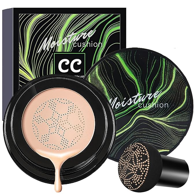 Mushroom Head Air Cushion CC Cream Makeup BB Cream Concealer Brighten Long-lasting Oil Control and Moisturizing-Natural