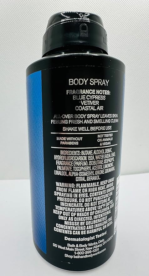 Bath & Body Works Men's Ocean 5 Piece Gift Set: Body Cream, 3-in-1 Hair, Face & Body Wash, Deoderant Spray, Bar Soap with Gift Bag