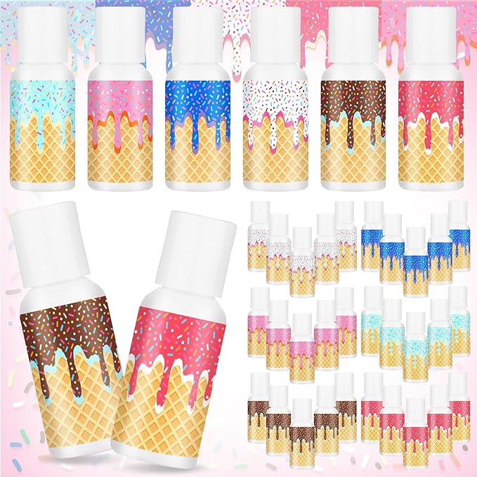 24 Pcs Ice Cream Drip Baseball Gifts Party Favors Travel Size Mini Sunscreen Bulk SPF 30+ Small Sunscreen Summer Outdoor for Sports Team Gifts Birthday Party Favors, 1 Fl. oz