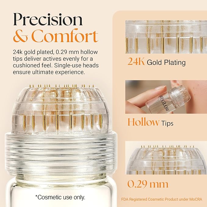 ReGlow Essential Facial Routine Trio - Stem Cell + Exosome Micro-Infusion System (3 Month Supply), Bio-Collagen Overnight Mask & Pore Refining EpiClear Toner Pads