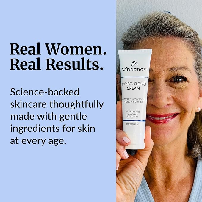 Vibriance Moisturizing Cream | Anti Aging Moisturizer for Face with Squalane, Niacinamide | Moisturizer for Aging Skin | Day/Night Face Cream for Older Women 60 Plus