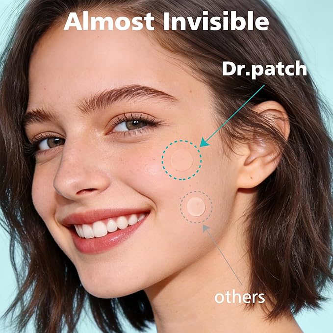 600 Counts Pimple Patches - Hydrocolloid Acne Patches for face, Pimple Stickers for Covering Zits and Blemishes, Gentle for All Skin Types(4 Size)
