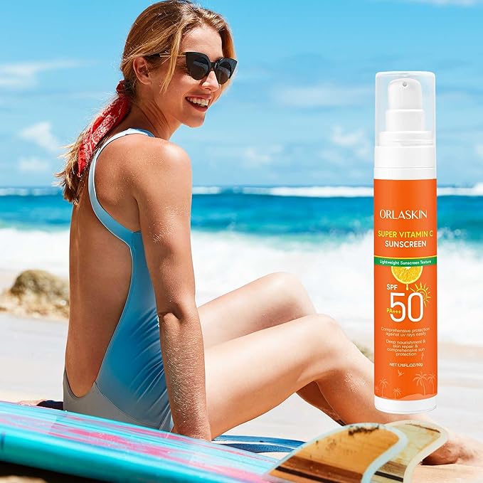 Sunscreen SPF 50 - Dry Waterproof Non-Greasy Broad Spectrum Body & Face Sunscreen Lotion for Sensitive Skin - On-the-Go Days Fast-Absorbing, Water and Sweat Resistant (Body Sunscreen)
