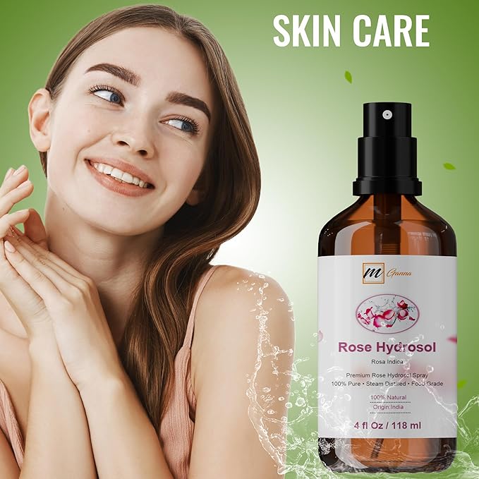 Pure Rose Hydrosol 4 Fl Oz / 118 ml Natural Floral Essence for Beauty