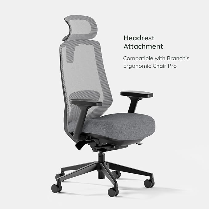Branch Adjustable Ergonomic PRO Headrest Attachment - Only Compatible Ergonomic Chair PRO - Experience Optimal Comfort and Support - Boulder