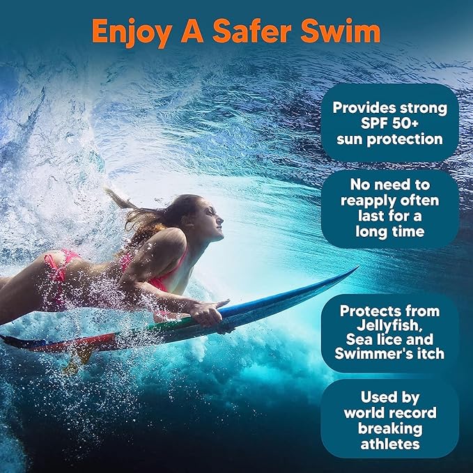 Safe Sea SPF 65+ Sport Sunscreen Lotion 4oz, Jellyfish and Sea-Lice Sting Protection, Super Water and Sweat resistant, Biodegradable, Easy to apply. 4Oz (118ml), Pack of 1