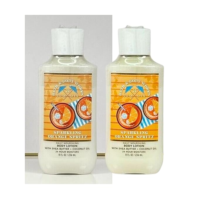 Bath & Body Works Body Lotion Pack of 2, 8oz Each (Sparkling Orange Spritz)