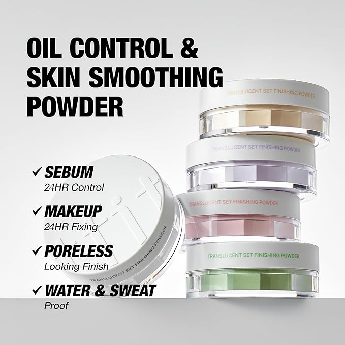 Translucent Set Finishing Powder - Sebum Control Face Loose Powder, Matte & Silky Finish, Lightweight, Long-lasting, Korean Makeup Setting Powder (2.3 Deep Beige, 0.24 Oz.)