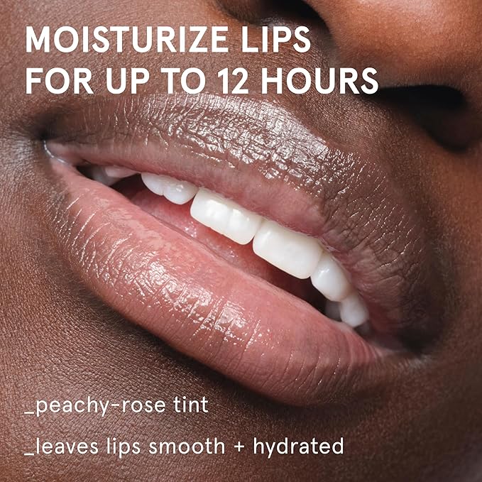 Glossier Balm Dotcom Hydrating Tinted Lip Balm - Universal Salve, Up to 12Hr Moisture for Dry Lips, Cuticles & Skin - Lanolin, Beeswax & Castor Oil - Mango, Tropical Peach Tint, 15ml